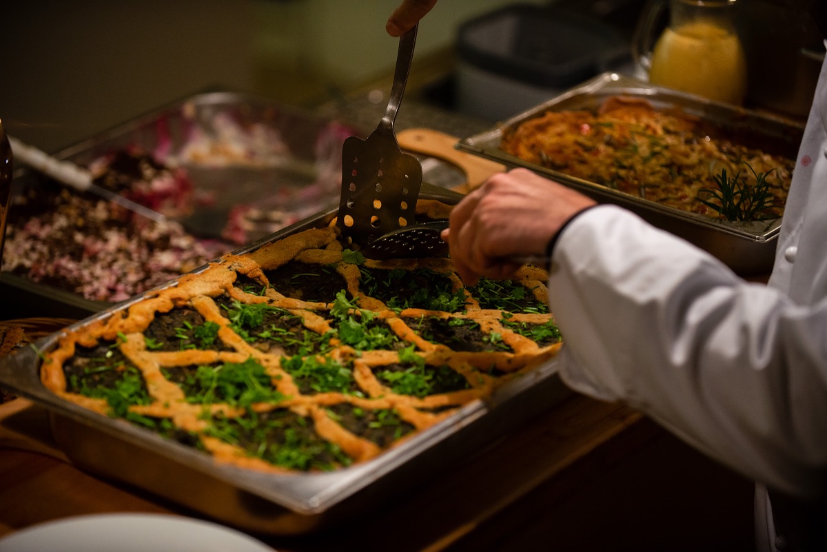 Gemeinsame Mahlzeit, vegane Vollverpflegung